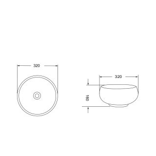 Раковина Vincea VBS-203 32 см белая
